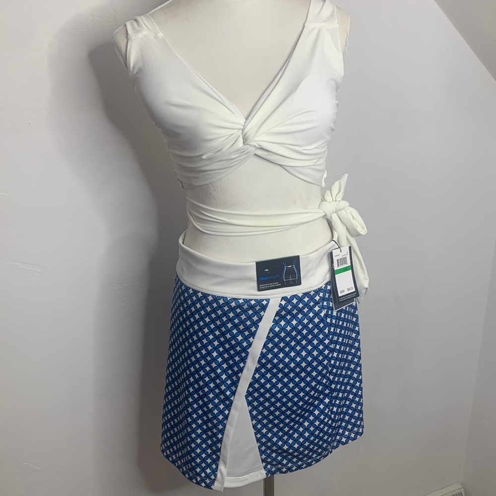 Callaway Golf NWT Blue Sea Star Pattern Golf Skort size Large